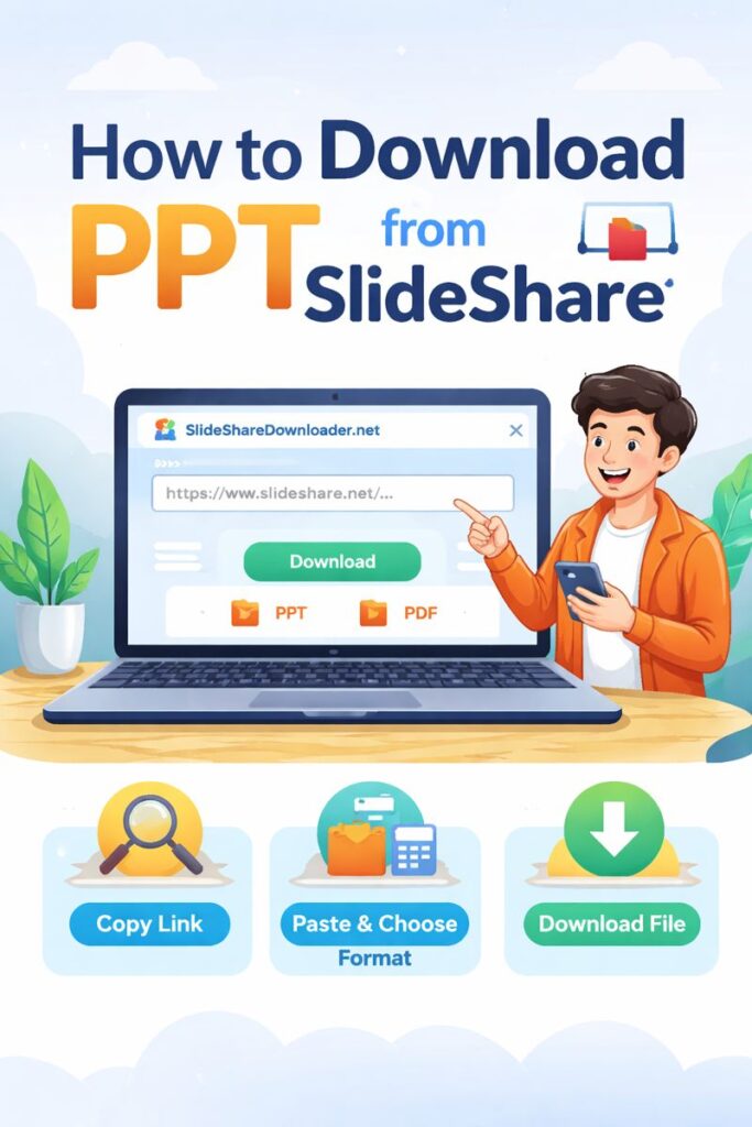 How to download PPT from SlideShare for free using SlidesShare Downloader